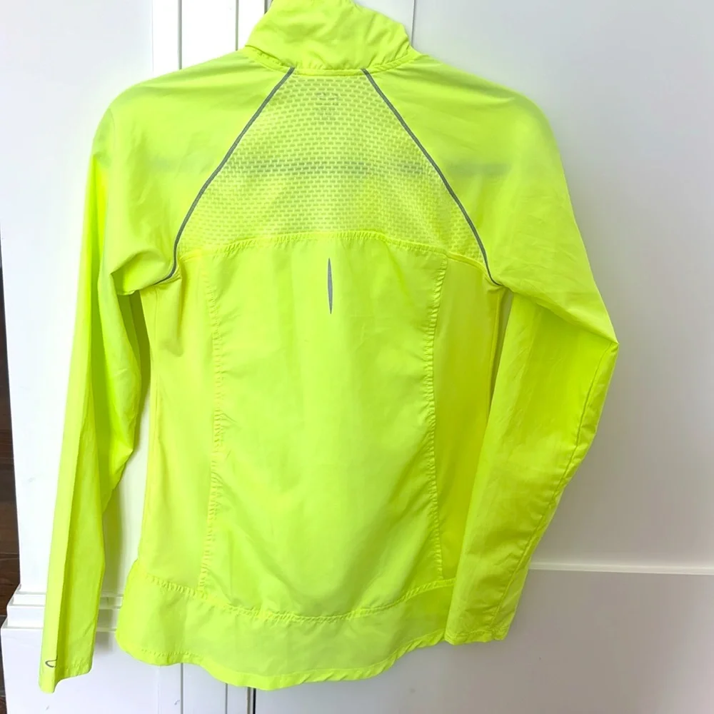 Champion Women's Neon Yellow Jacket windbreaker zipper pockets &closure. XS/TP - Picture 8 of 14
